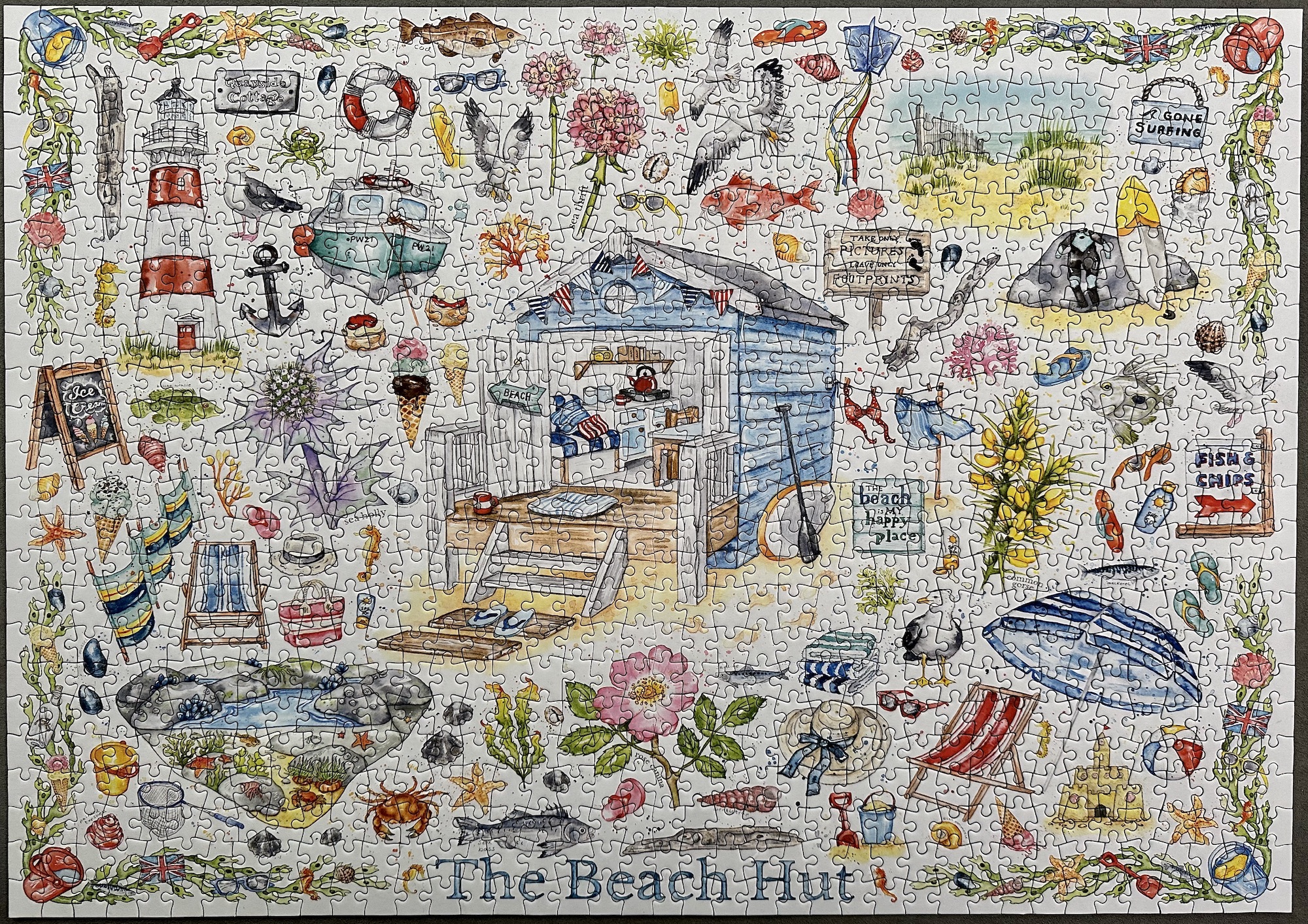 “The Beach Hut” by Bloom Puzzles (1000 pieces) – Puzzling Beats
